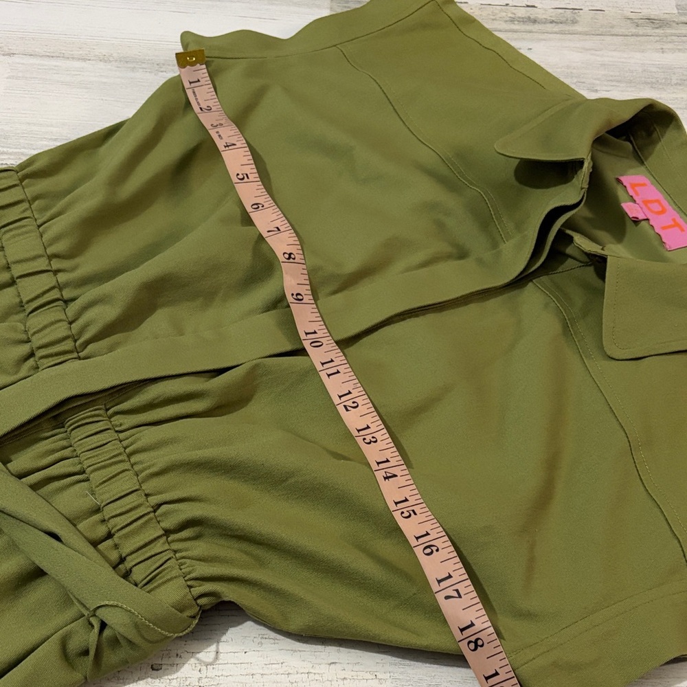 LDT Dax Tie Waist Button Down Sheath Shirt Dress Size 6 - Picture 10 of 12